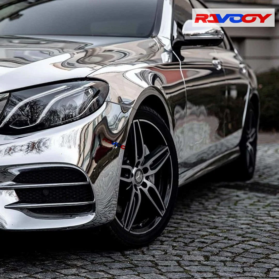 High Quality Mirror Chrome Silver Vinyl Wrap Film Self-Adhesive Auto Tuning Vinyl Wrap Car & Motorcycle Stickers Durable Foil