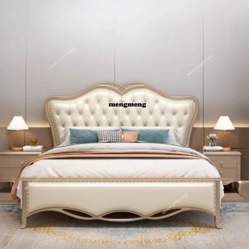 

Headboard Luxury European Bed Modern High End Unique Frame Double Bed Nordic Pretty Letti Matrimoniali Furniture For Bedroom