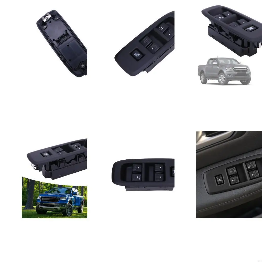 Replacement Vehicle Window Button Panel for TKE 2016-2020 with Injection-Molded ABS Housing, 4-Key Layout, Separate Lock H9EE