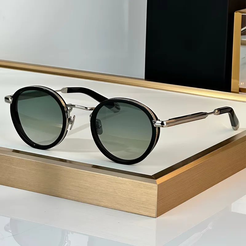 

2025 THE BOULEVARD II Alloy Round Personlized Sunglasses for Men and Women High Quality Brand Designer UV400 Outdoor Eyeglasses