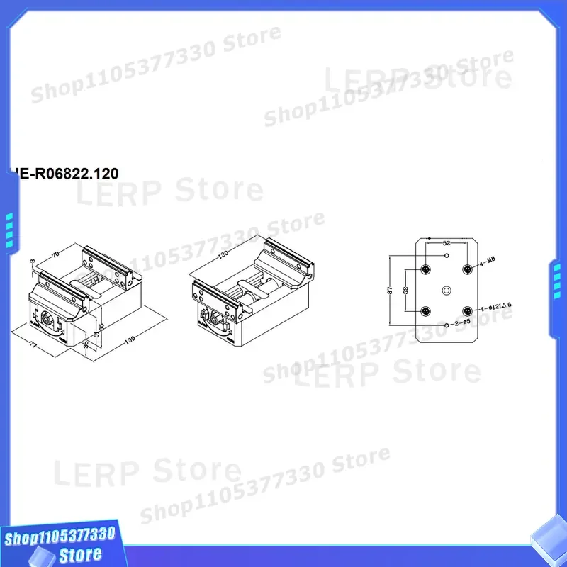 5 Axis CNC Self Centering Vice 77mm Width Machine Accessories Lang HE-R06822.120 Precision Clamping Tool for Milling Drilling