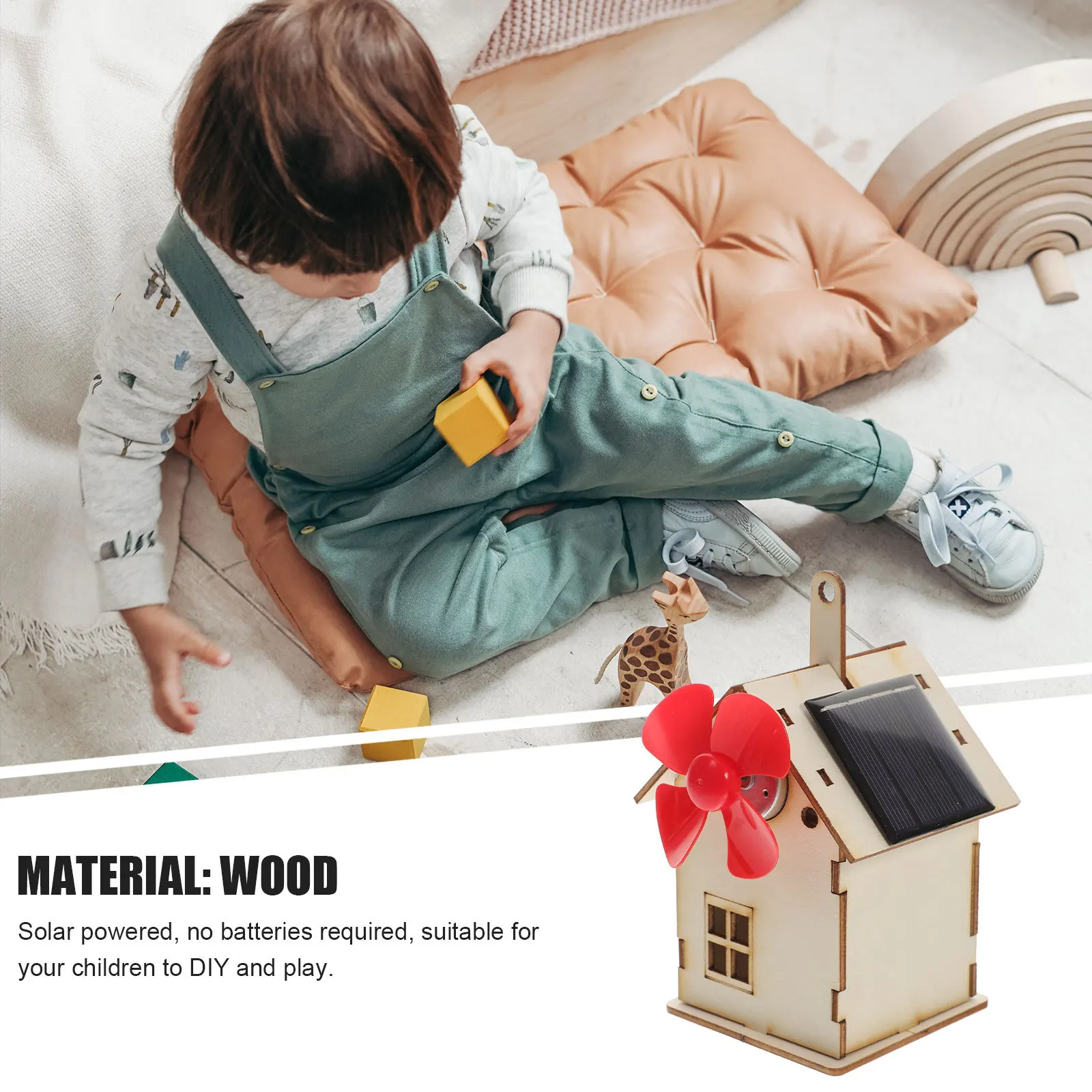 1 مجموعة الطاقة الشمسية منزل صغير لتقوم بها بنفسك تجميع الاطفال تجربة العلوم التعليمية مشروع هدية عيد ميلاد لتقوم بها بنفسك الألعاب الشمسية #4