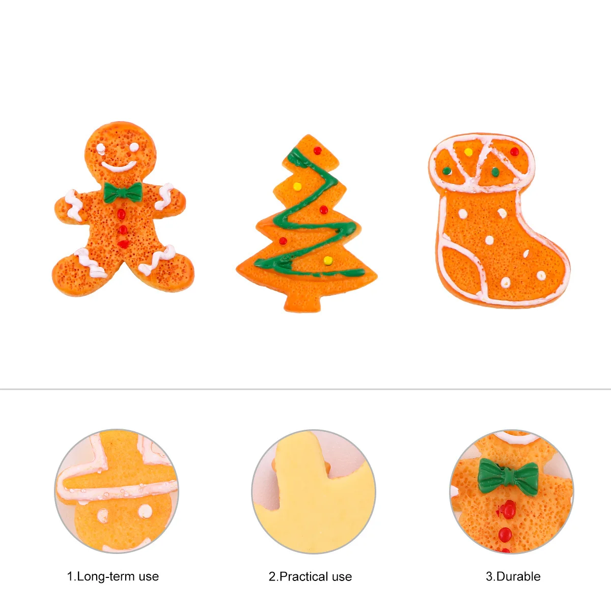 

50Pcs Resin Charm Pendant DIY Christmas Key Chain Jewelry Making Accessories Handmade Craft Decorations Resin Pendant Charm