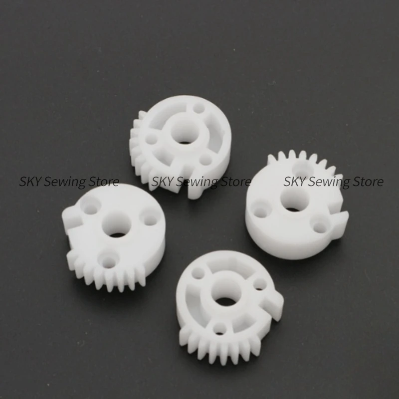 10PCS White Plastic Gear Round Tooth Pick Thread Tooth for Tajima Barudan Swf Feiya Zsk Happy Domestic Embroidery Parts