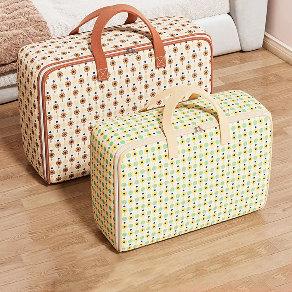 

with Handle Quilt Storage Bag Clothes Organizer Large Capacity Wardrobe Sorting Storage Bucket Foldable Dust-Proof