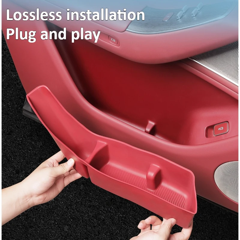 

For AITO 8 M8 2025 Car Door Lower Storage Box TPE Four Doors Waterproof Partition Storage Organizer Tray Car Interior Accessorie