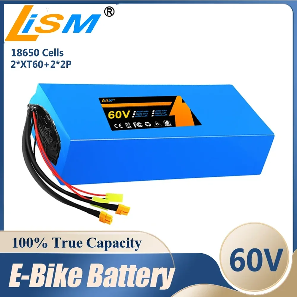 100% true capacity 60V 16S5P 20Ah Lithium ion Battery Battery 1800W Battery Free delivery18650