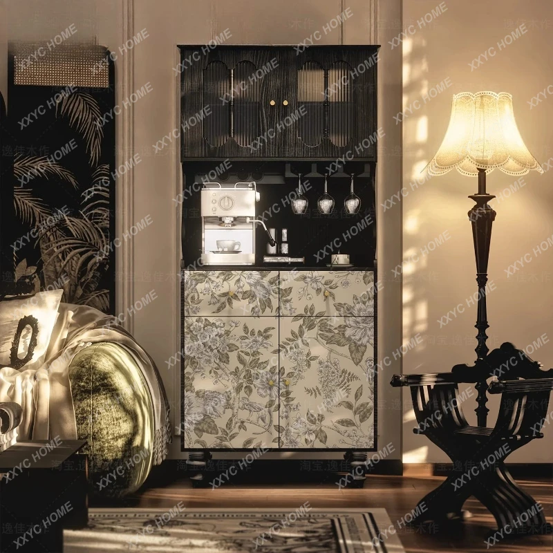 

Винтажный цветочный буфет для гостиной, декоративный буфет из массива дерева