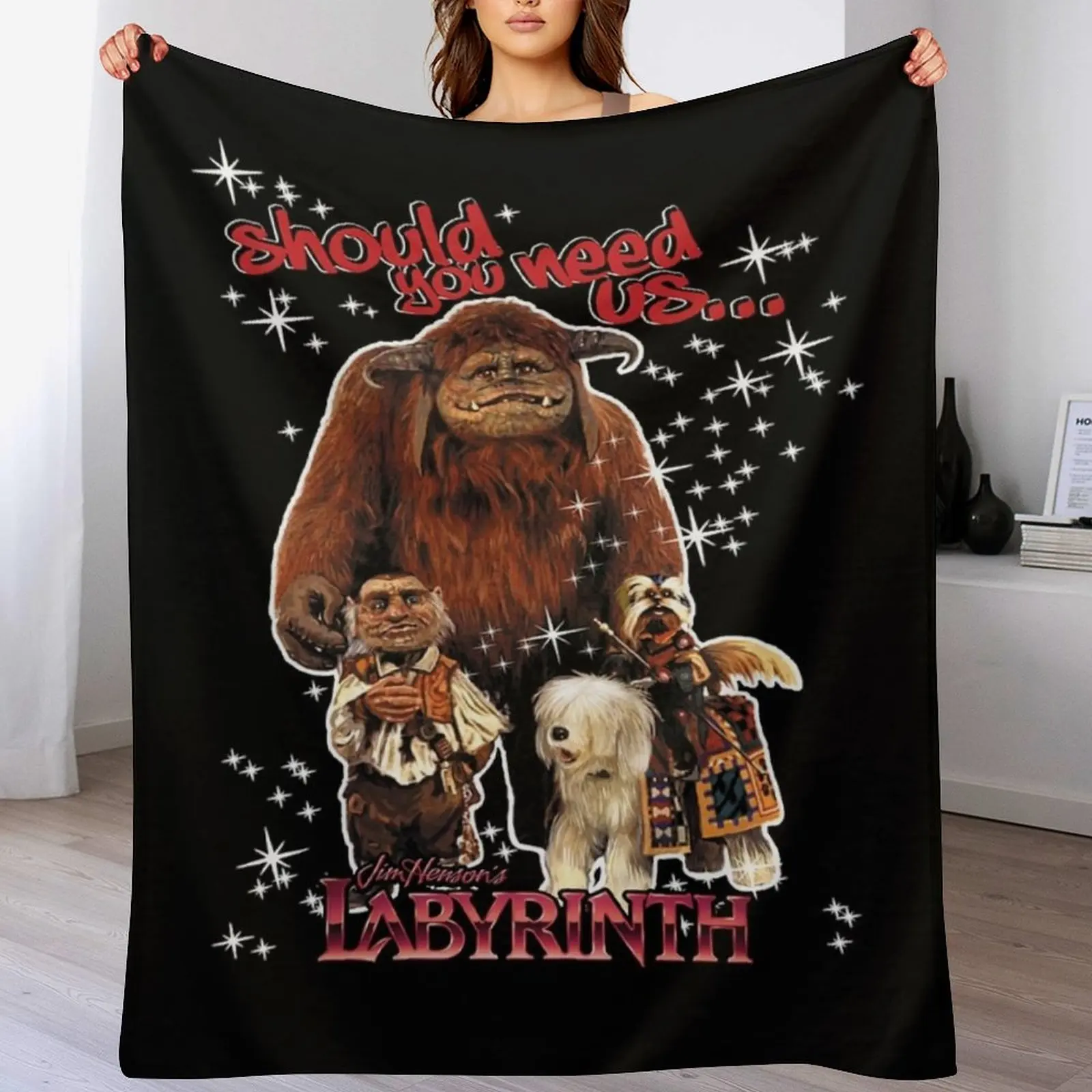 

Should you need us the labyrinth film idol art gift for fans Throw Blanket Luxury St warm winter Stuffeds Hair Blankets