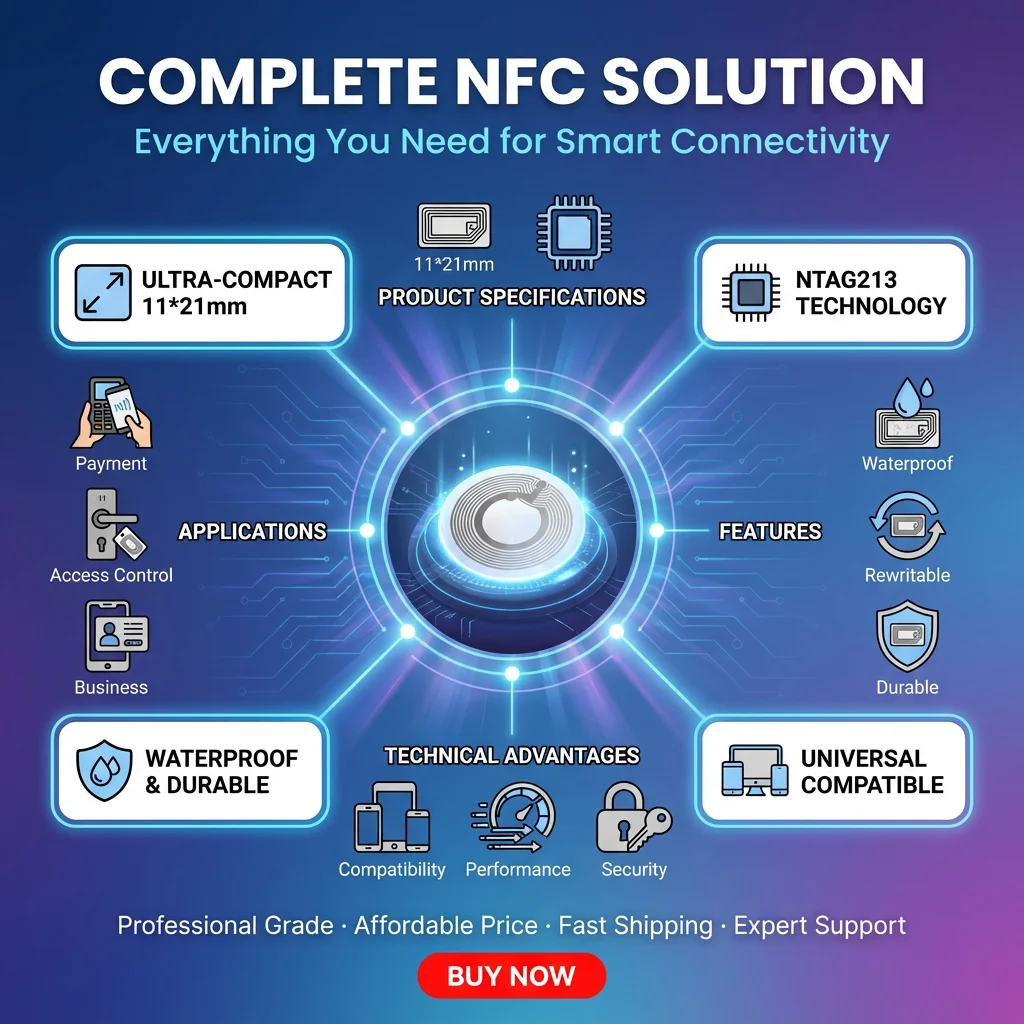 35 مللي متر NTAG213 الرطب جزءا لا يتجزأ من PET NFC العلامة ملصق 13.56 ميجا هرتز ISO14443A تسمية الهاتف المتاحة RFID لاصق التسمية