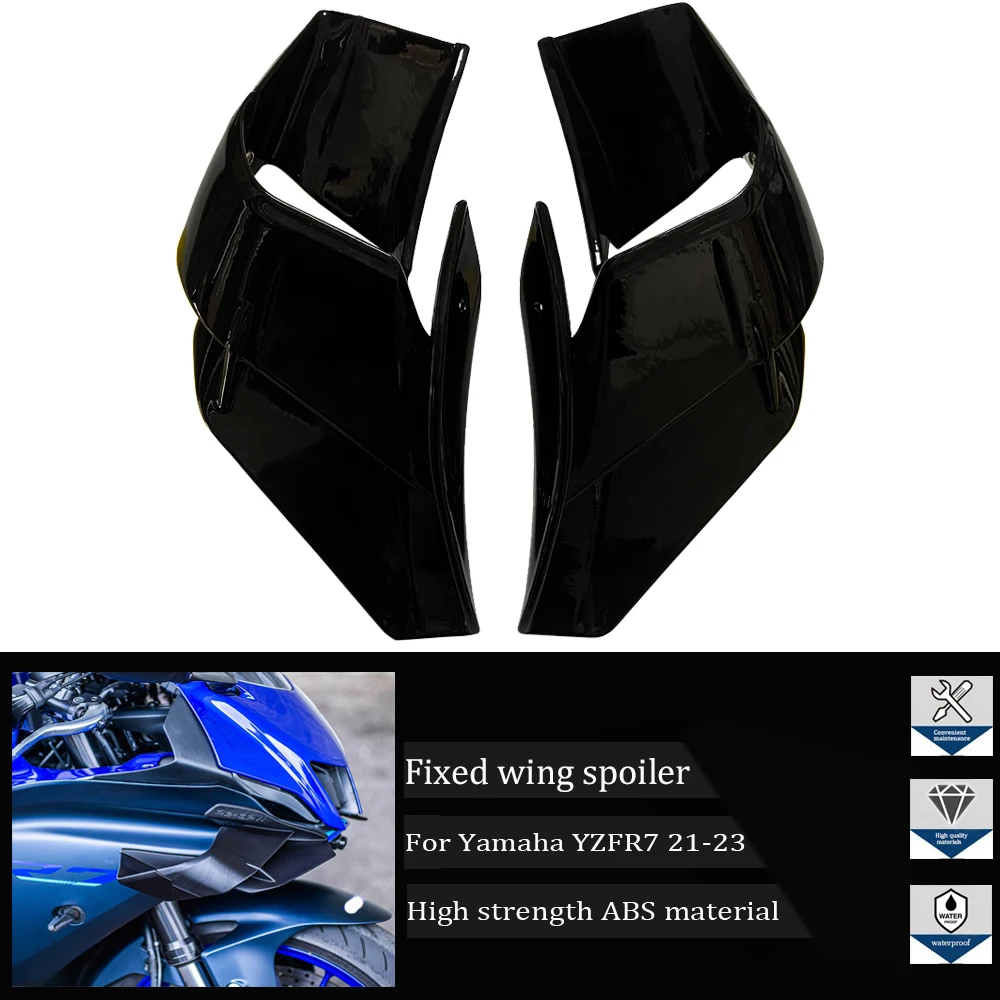 For YAMAHA YZF-R7 YZFR7 2021-2023 Motorcycle Front Aerodynamic Fixed Wing Modified Spoiler Side Winglet Aileron Fairing Kit