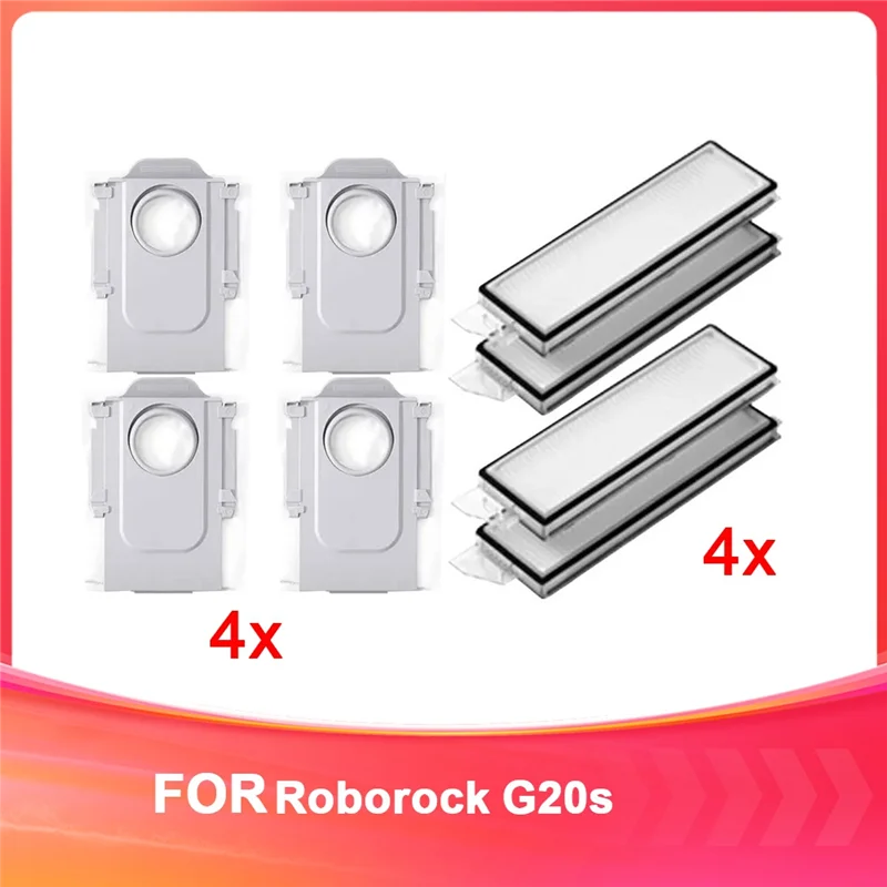

【Flash Sale】For Roborock G20s Robot Vacuum Cleaner Accessories Filters And Dust Bags Replacement Kits Replacement Supplies