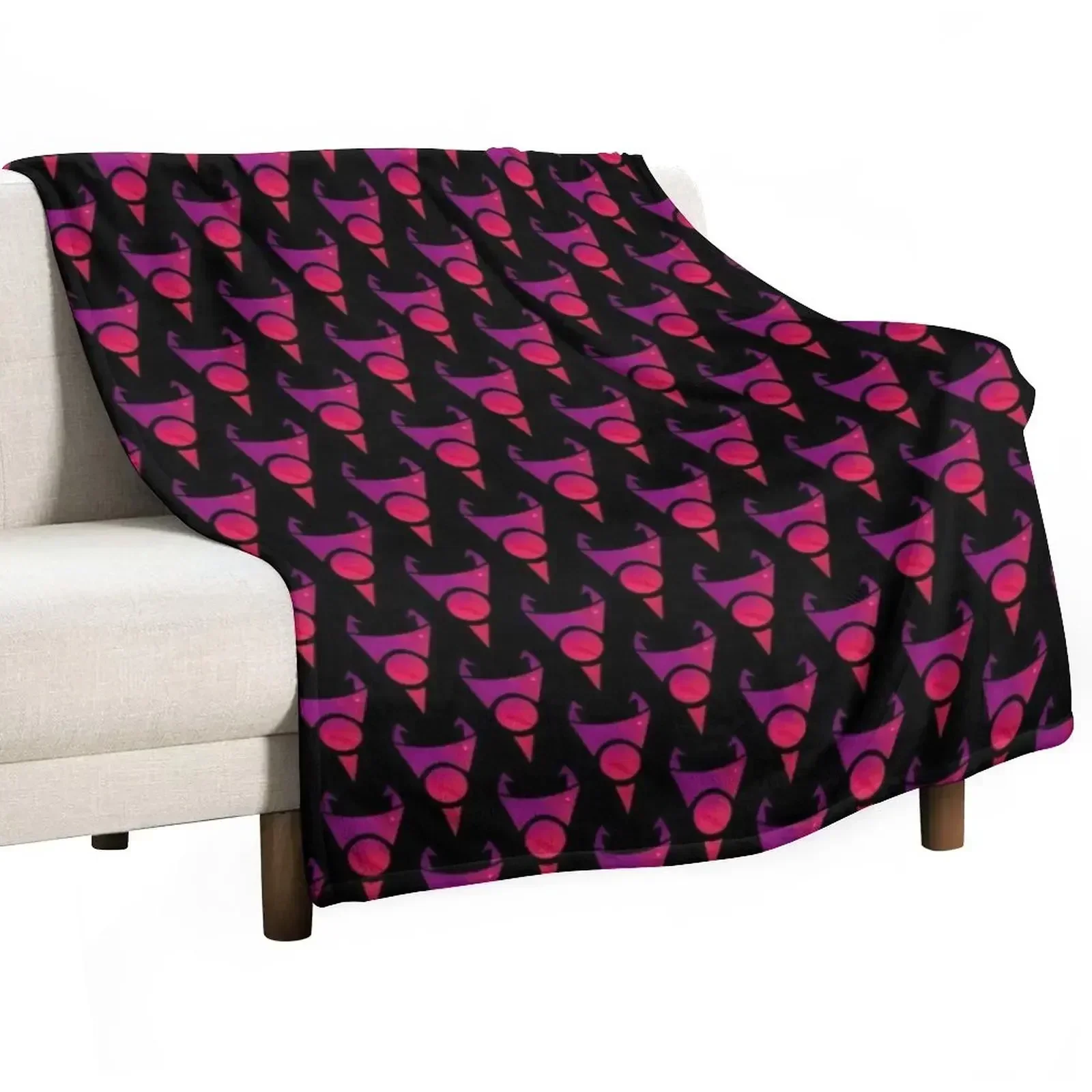 Invader Zim - Irken logo Throw Blanket Flannels warm winter Plaid on the sofa Soft Big for sofa Sofas Blankets