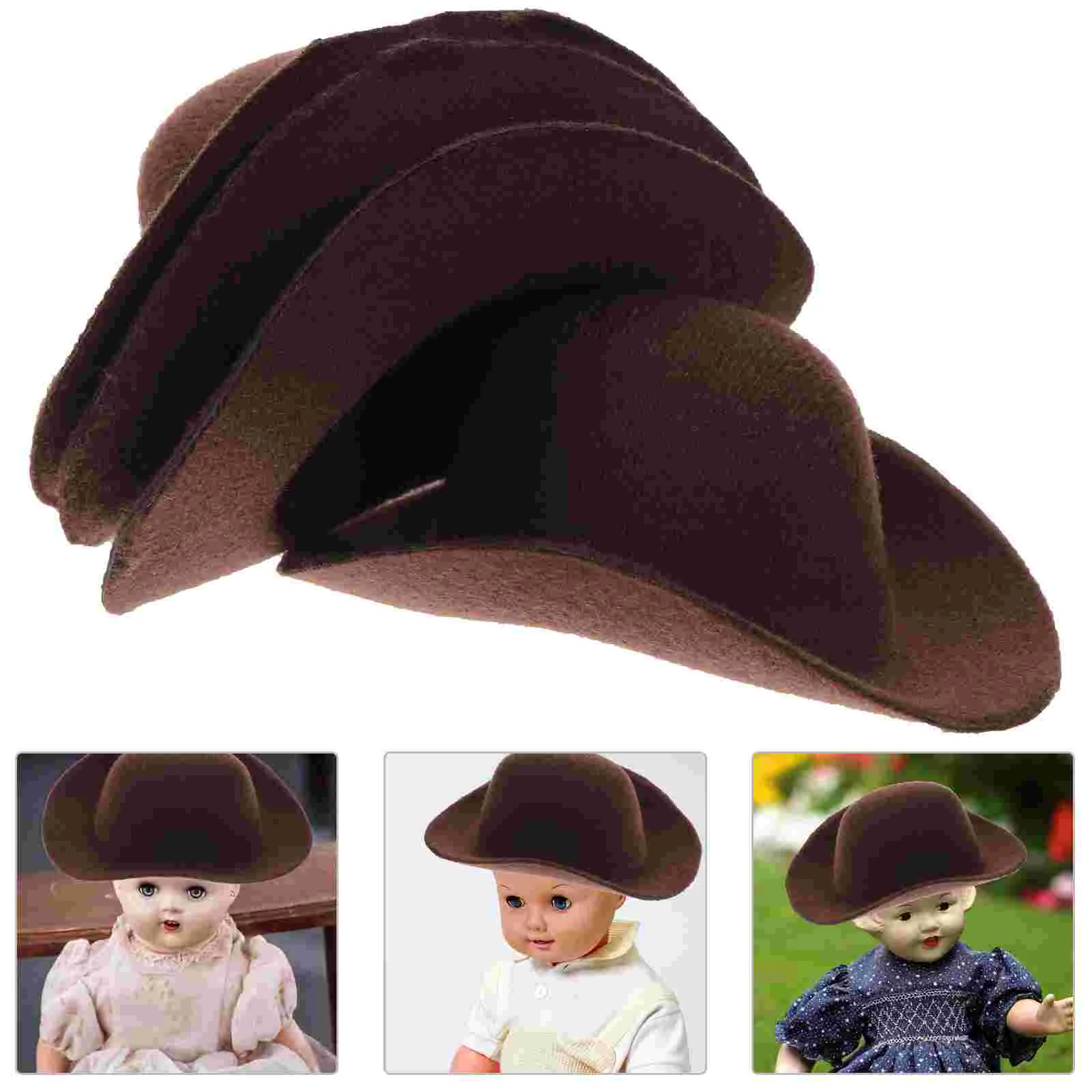 

6 Pcs Mini Cowboy Hat Toys Model Tiny House Miniature Accessories Little Hats For Crafts Cloth