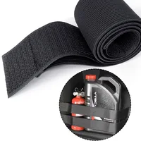 Organisateur de coffre de voiture noir avec bandes auto-agrippantes, accessoires de voiture, ceinture de fixation, sac de rangement, bandes de fixation pour l'organisation et le rangement intérieur de la voiture 1