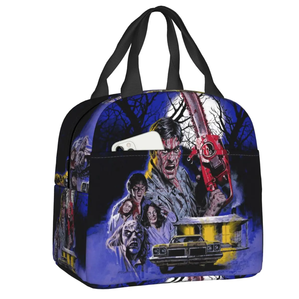 

The Evil Dead Insulated Lunch Tote Bag for Women Supernatural Horror Film Resuable Thermal Cooler Food Lunch Box Work School