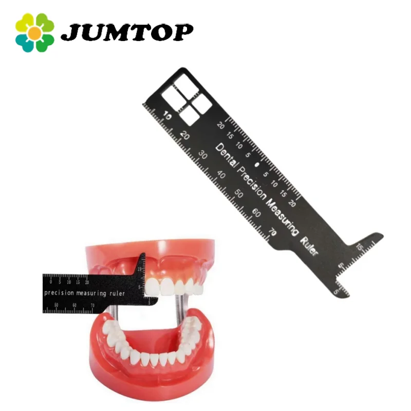 

JUMTOP стоматологическая прецизионная измерительная линейка из алюминиевого сплава для фотографий зазоров между зубами, медицинский инструмент, измерительные весы, эндодонтические инструменты
