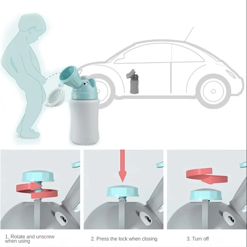 휴대용 아기 위생 변기 소변 냄비, 남아 여아 야외 자동차 여행 누출 방지 변기, 어린이 편리한 변기 훈련 변기 