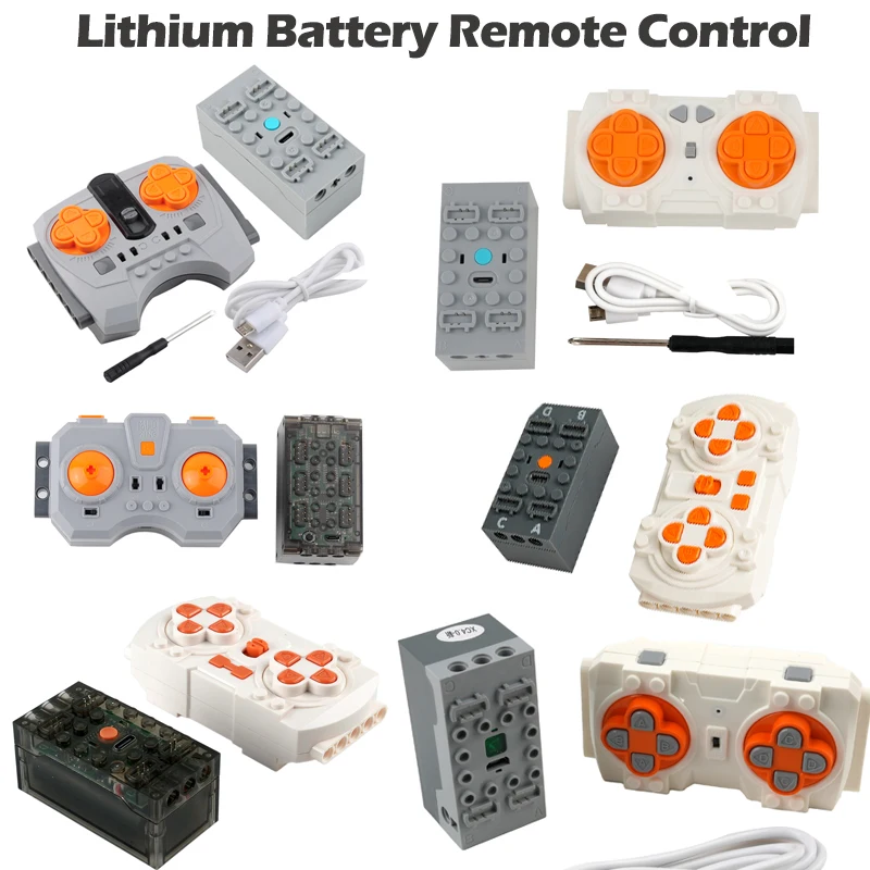 

Programmable Lithium Battery Box Technology Building Blocks Speed Remote Control Motor Power Function Modified PF Bricks Parts