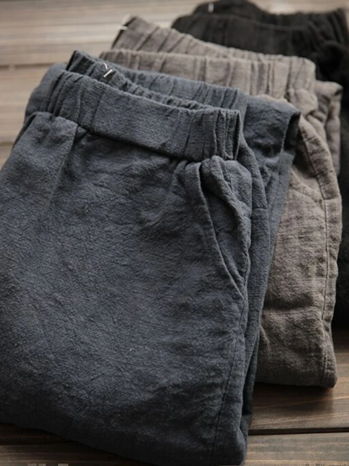 루즈핏 코튼 린넨 당근 팬츠 나인 포인트 캐주얼 팬츠 여성 여름 순면 린넨 하렘 팬츠 빈티지 코튼 린넨 루즈핏