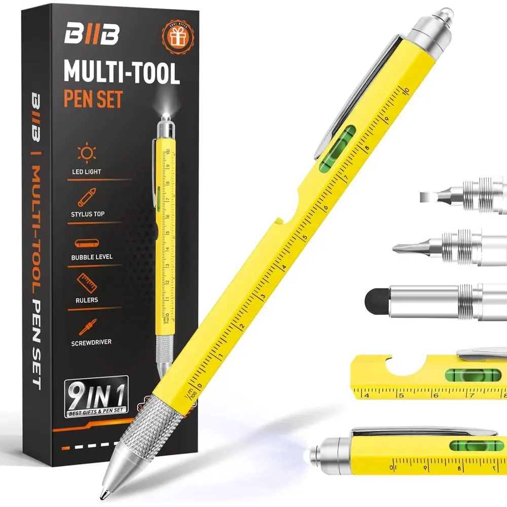 

9-in-1 Multi-Tool Pen for Dads, Grandpas, and Men - Ideal Father's Day, Birthday, or Graduation Gift