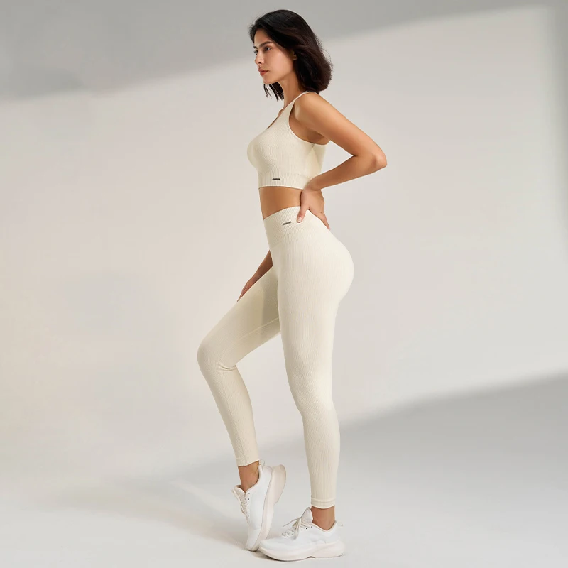 Frauen Fitness hoch taillierte dünne Sportswear Fitness hose BH Tops hoch taillierte Leggings Sporta nzug 2 Stück Yoga Wear