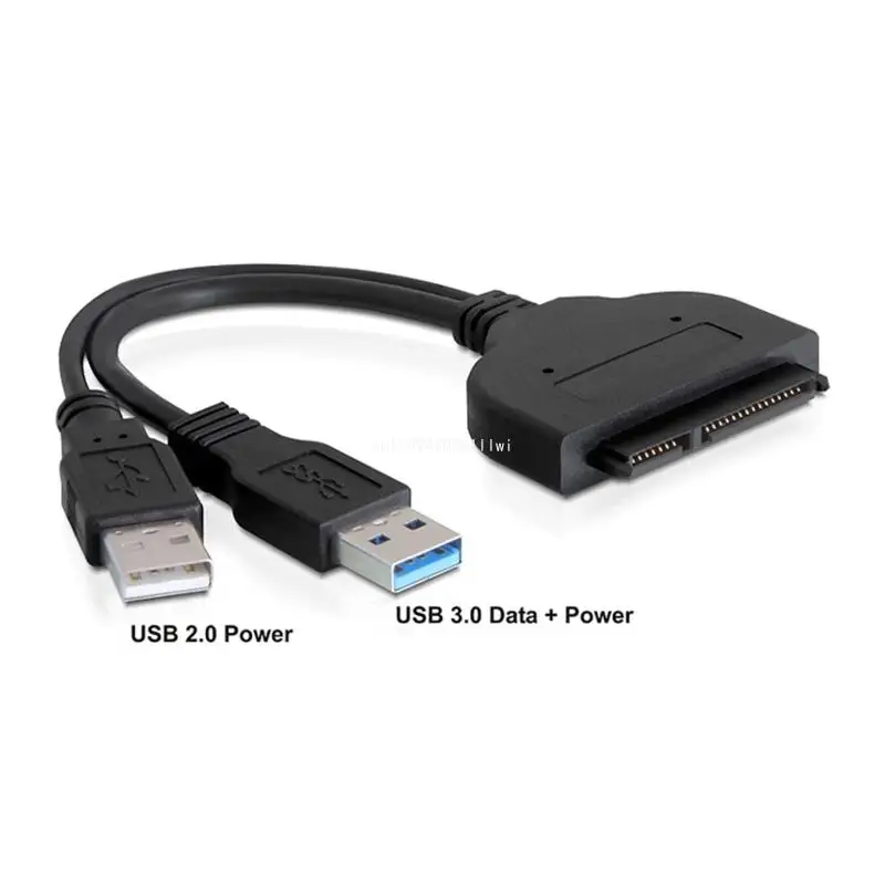 كابل محول 3 إلى USB3.0 نقل عالي السرعة بسرعة 6 جيجابت في الثانية مع منفذ طاقة USB 2.0 لمقبس Windows7/8/10/XP/2003 وللشحن #2
