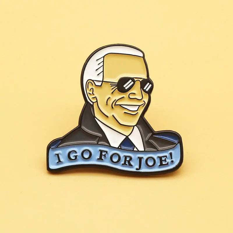 I Go For Joe! Biden Enamel Pin Lapel Pin for Clothes Brooches on Backpack Briefcase Badge Jewelry Decoration Gifts for Friend