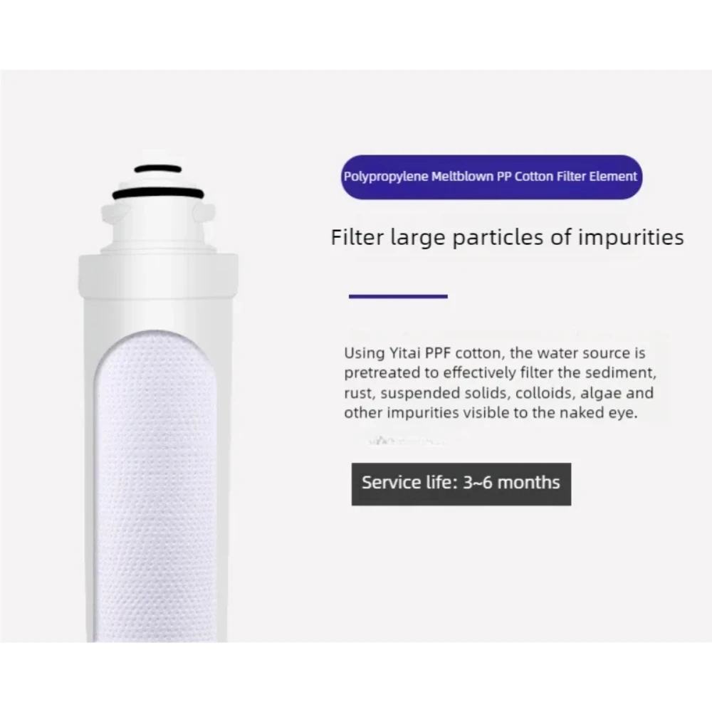 Waternoble Universal Quick Connect Water Filter Cartridges PP Cotton Pre & Post Carbon RO Membrane E2 for Home Water Purifiers