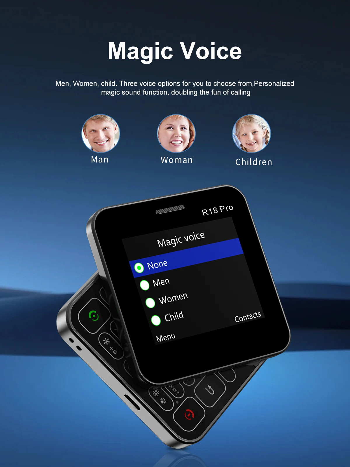 SERVO Mini Mobile Phones Rotating Screen 2G GSM Dual SIM Standby 2.4" Display Speed Dial Blacklist Magic Voice Small Phone