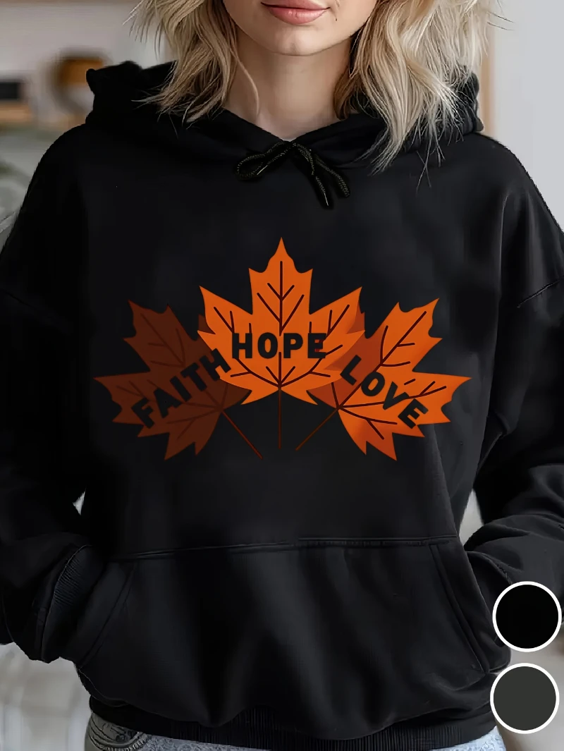 

2025 Autumn and Winter Women's Oversized Hoodie Faith Sweatshirt High-end Luxury Is for Both Men and Women Top Y2k