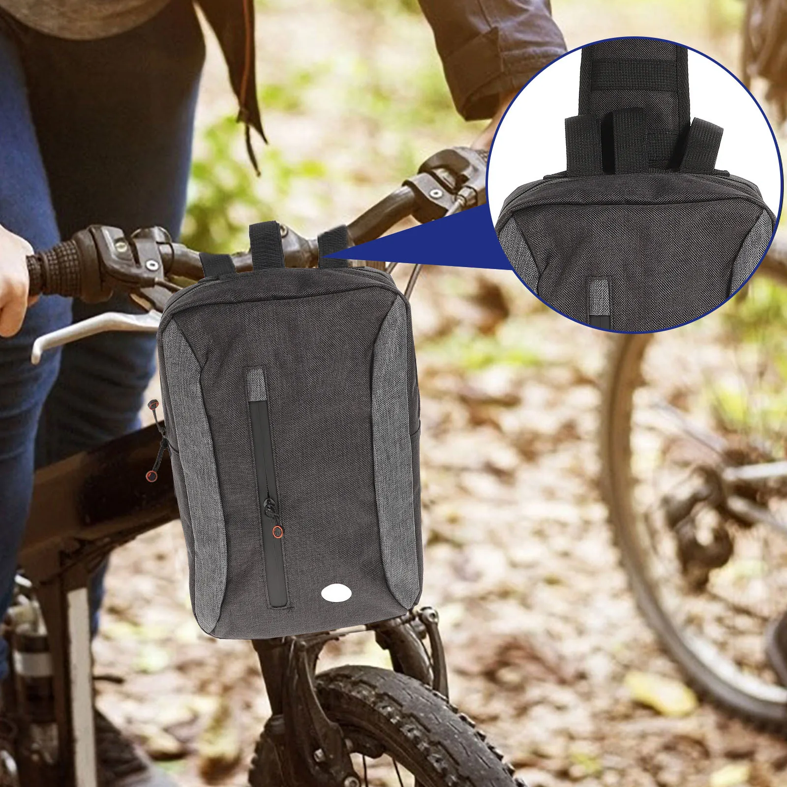 

Bike Handlebar Bag Large Capacity Waterproof Polyester Cycling Sling Backpack For Storage Chest Crossbody Travel Camping Riding