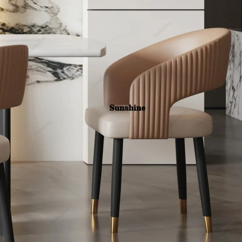 

Nordic Italian Dining Chairs With Armrest Modern Beauty Luxury Dining Chairs Trendy Ergonomic Silla Comedor Kitchen FurnitureTJ
