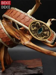 New Vintage Real Snakeskin Belt Men Gothic Copper Buckle Genuine Leather Ceinture Homme Luxury Real Leather Strap For Pants