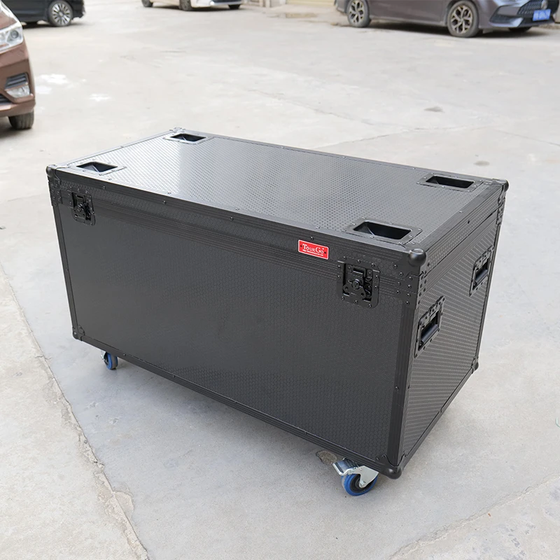 Waterproof Black Cable Trunks Flight Road Case For Storage Transport Fiberglass Cable Wire