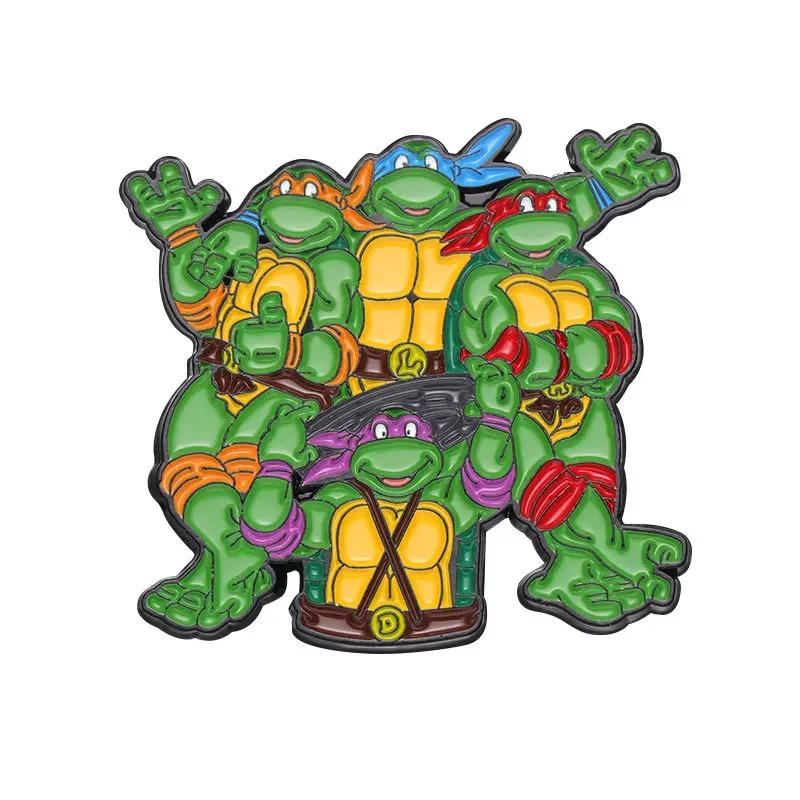 Teenage Mutant Ninja Turtles Enamel Pin Anime Cartoon TMNT Clothes Backpack Lapel Pin Accessories for Men Jewelry Decoration