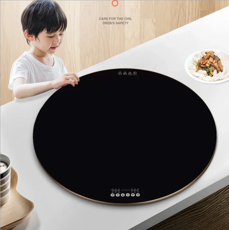 turntable Multi-Functional Round Food Insulation Board Dishes Warming Keeping Plate Electric Heating