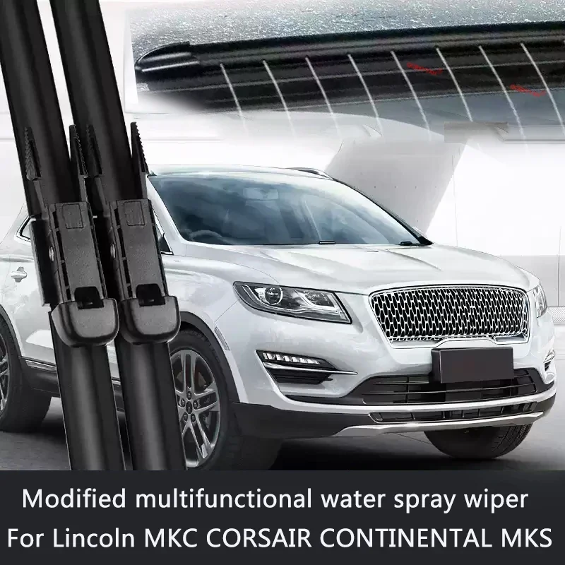 Car Modify Windshield Water Spray Wiper  Auto Wet Arm Wiper Cleaning Protect Accessory For Lincoln MKC CORSAIR CONTINENTAL MKS