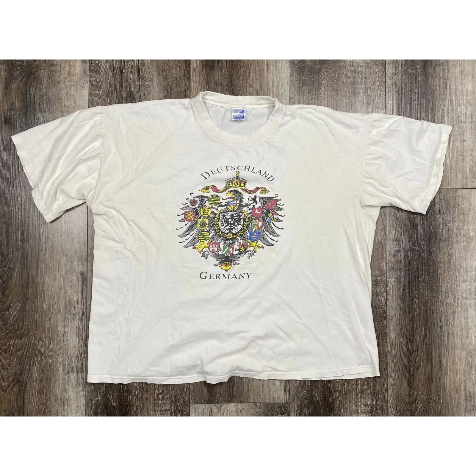 Camiseta vintage de Alemania de los años 90, camiseta turística Deutschland talla XXL Bundesadler, camiseta vintage lavada para uso diario, unisex, versátil