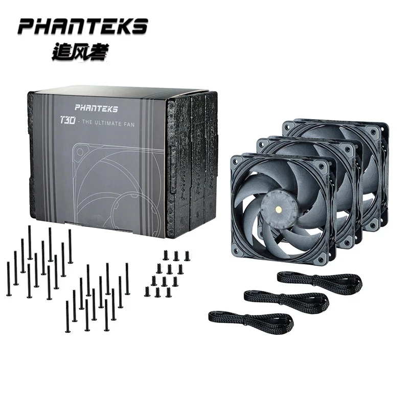 PHANTEKS T30 120mm Industrial Grade Cooling Fan Vapo Bearings 4Pin PWM temperature control Computer Case Fan