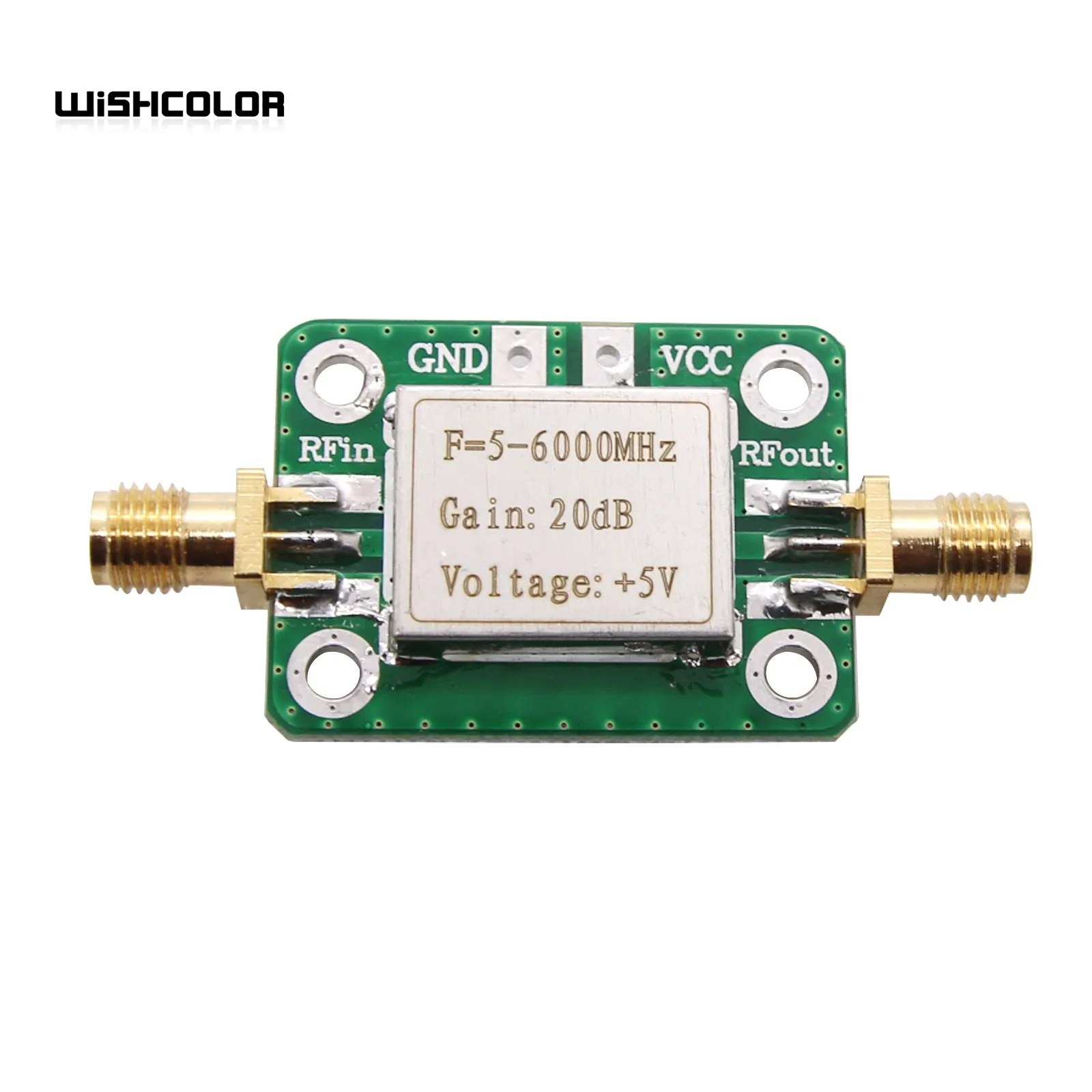 

Wishcolor 5M-6GHz Low Noise RF Amplifier Ultra Wideband Gain 20dB Medium Power Amplifier Board