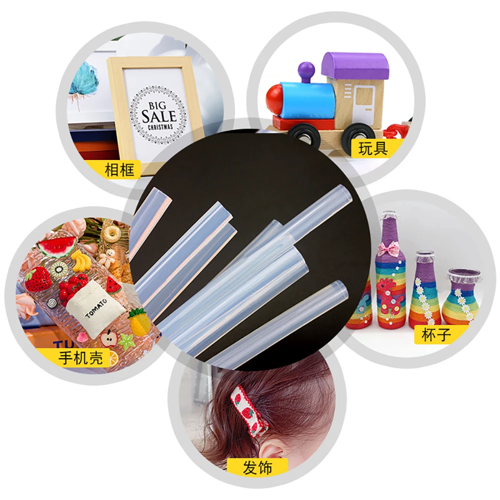 Strong Hot Melt Adhesive 7x150mm 11x200mm transparent Glue Stick Solid Color Sol Strip DIY Process Glue Stick Repair Kit Tool