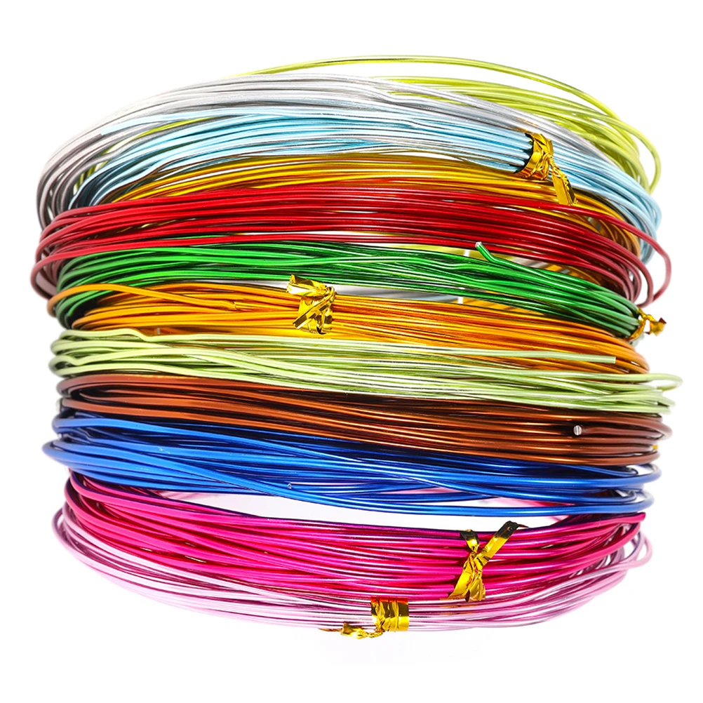 12 Rolls Braided Aluminum Wire for Jewelry Making Beading Craft Sculpting Flexible Lightweight Metal Wire DIY Artisan Projects