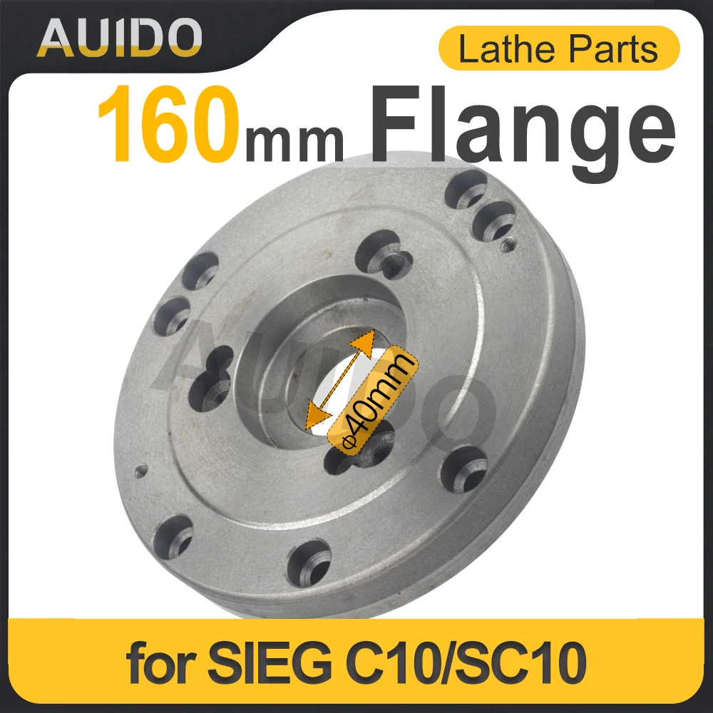 160mm(6.32 inch)Mini Lathe Chuck Flange，3 Jaw Chuck Transfer to 4 Jaw Chuck Flange for SIEG SC10/C10