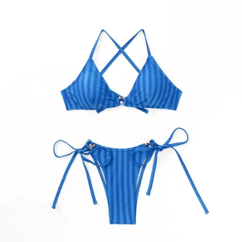 

Women's String Triangle Bikini Set Sexy Two Piece Swimsuit Tie Side Bottom Bathing Suit