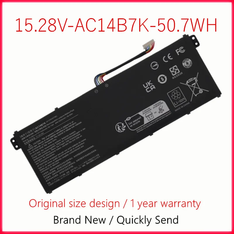 

AC14B7K Laptop Battery For Acer Nitro 5 AN515-42 SF314-52 4ICP5/57/80 Spin 5 SP515-51GN