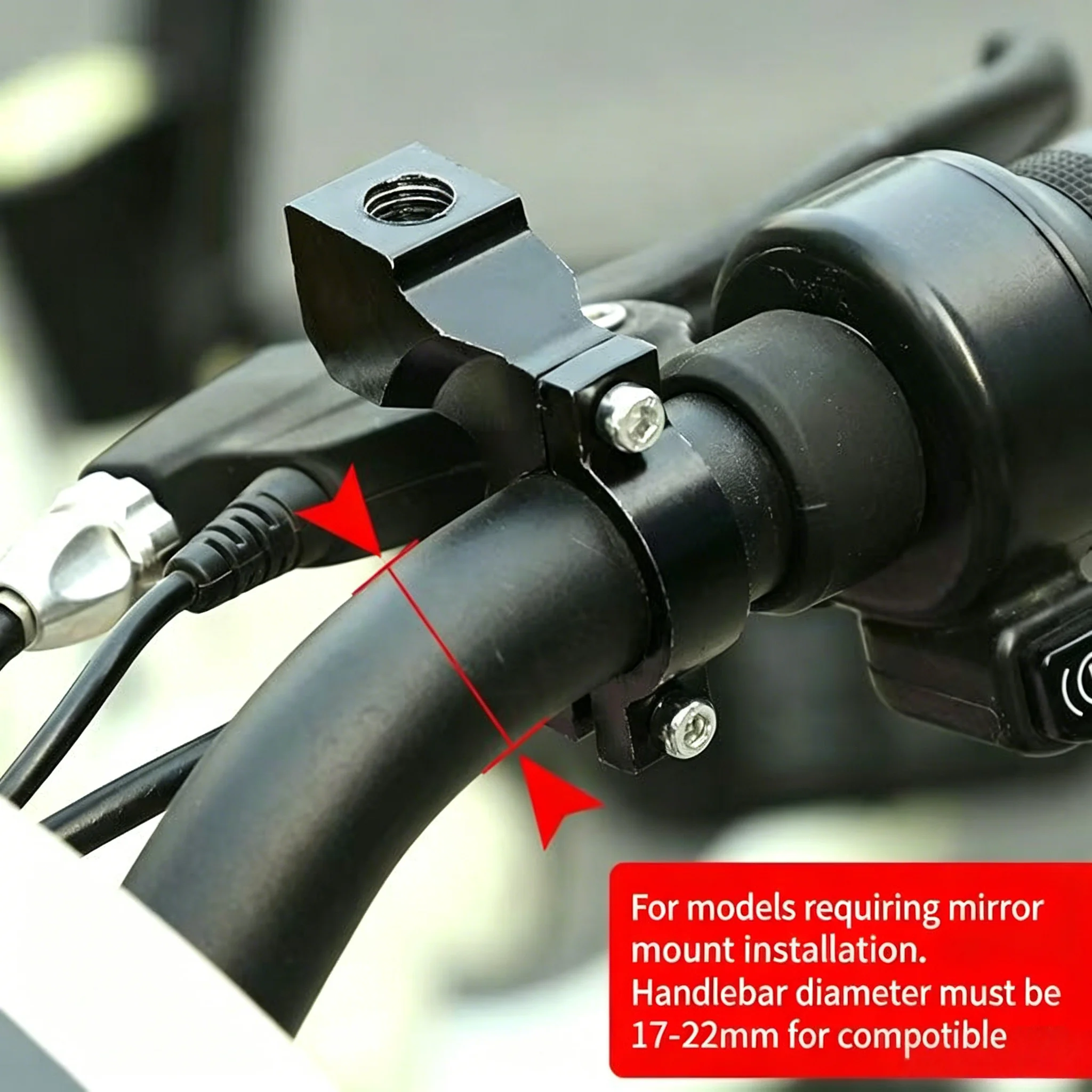 Multi-Color CNC Machined Handlebar Mirror Base Clamp Mount, Universal Mirror Holder Adapter For Offroad Dirt Bike Electric Scoot