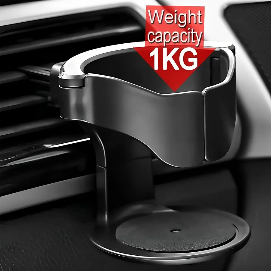

1pc Adjustable PVC Car Cup Holder - Fit, Secure Grip with Sponge Pad Base, Ideal for Water Bottles & Cans, Easy Installation