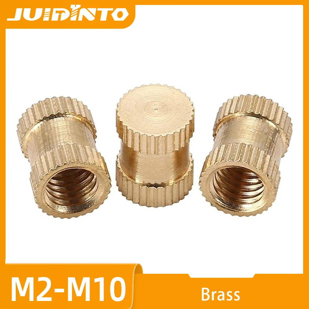 JUIDINTO 10-30pcs Brass Knurled Heat Insert Nuts Threaded Inserts for 3D Printer Plastic Injection Molding M2 M2.5 M3 M4 M5 M6