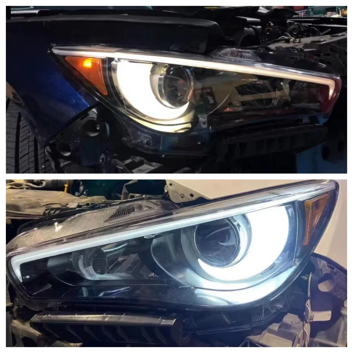 

Car Headlight for Infiniti Q50 modified US version Daytime Running Light Turn signal Auto accessories